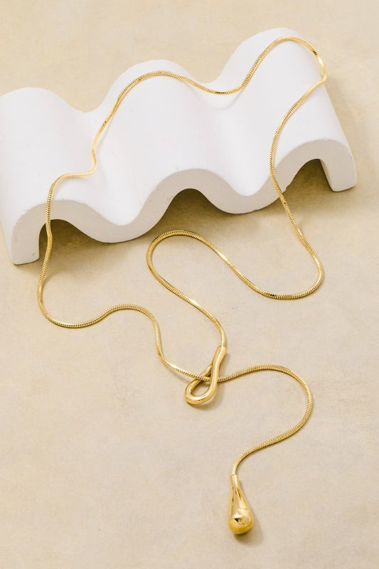 Looped Tear Pendant Necklace