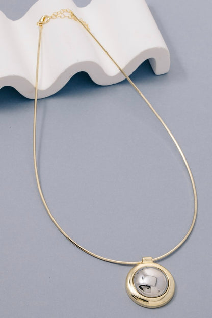 Two Tone Dome Necklace