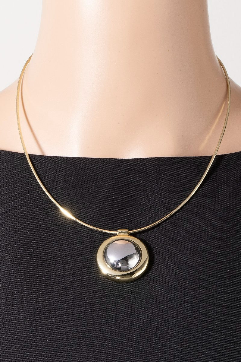 Two Tone Dome Necklace