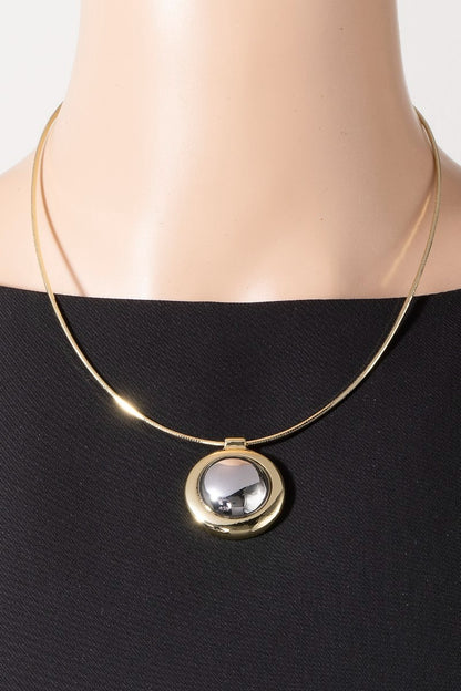 Two Tone Dome Necklace