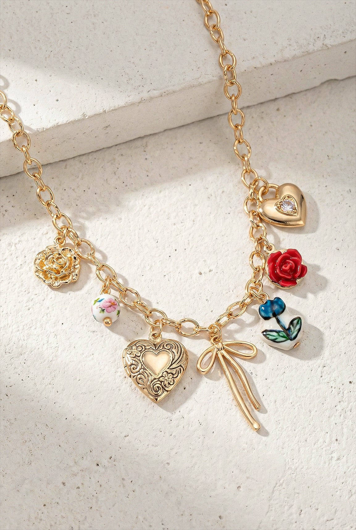 Golden Keepsake Charm Necklace