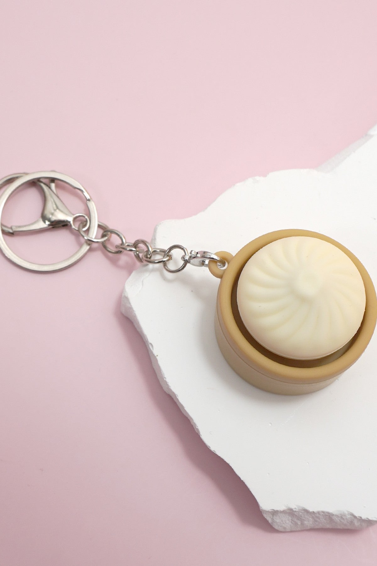 Dumpling Fidget Keychain - Ivory