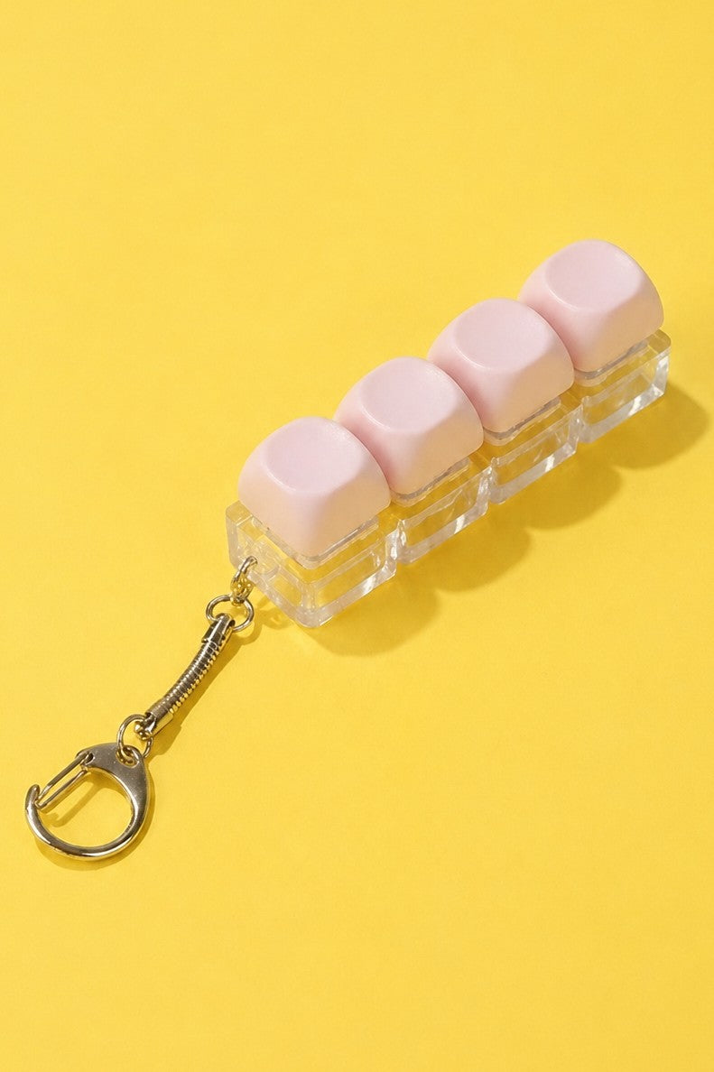 Keyboard Fidget Keychain - Pink