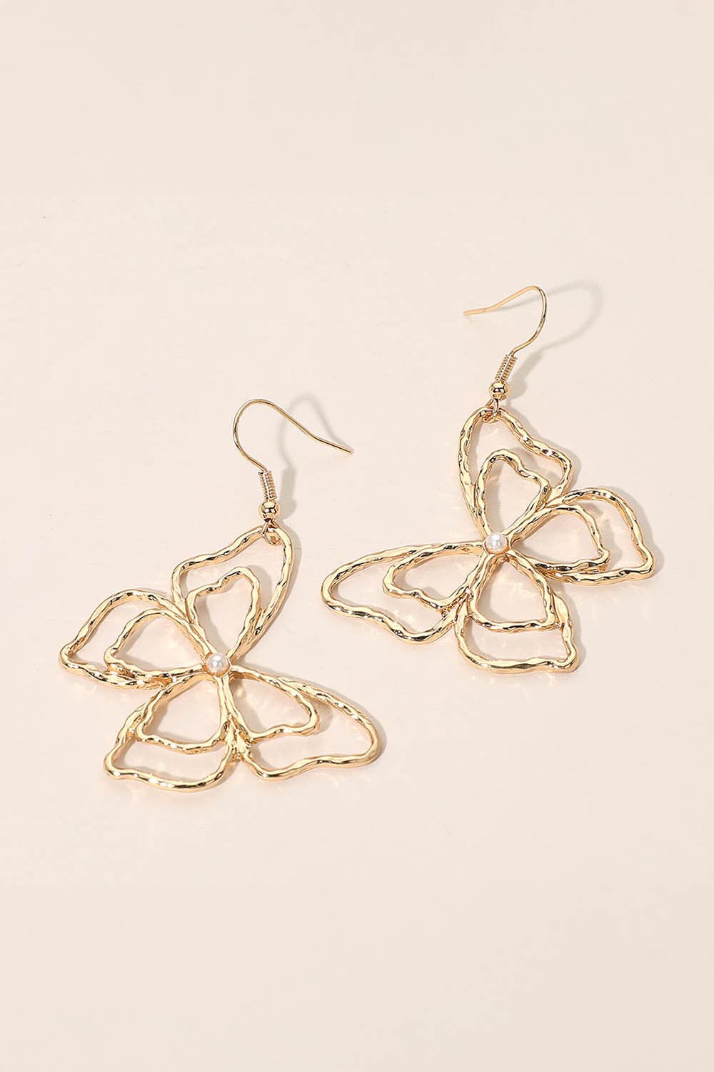 Butterfly Dangle Earrings - Gold