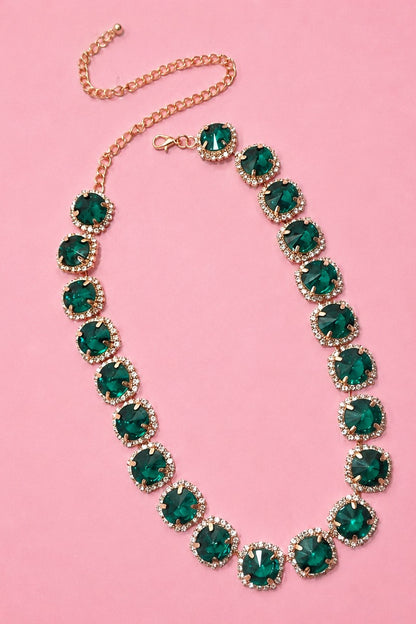 Gem Statement Necklace - Emerald