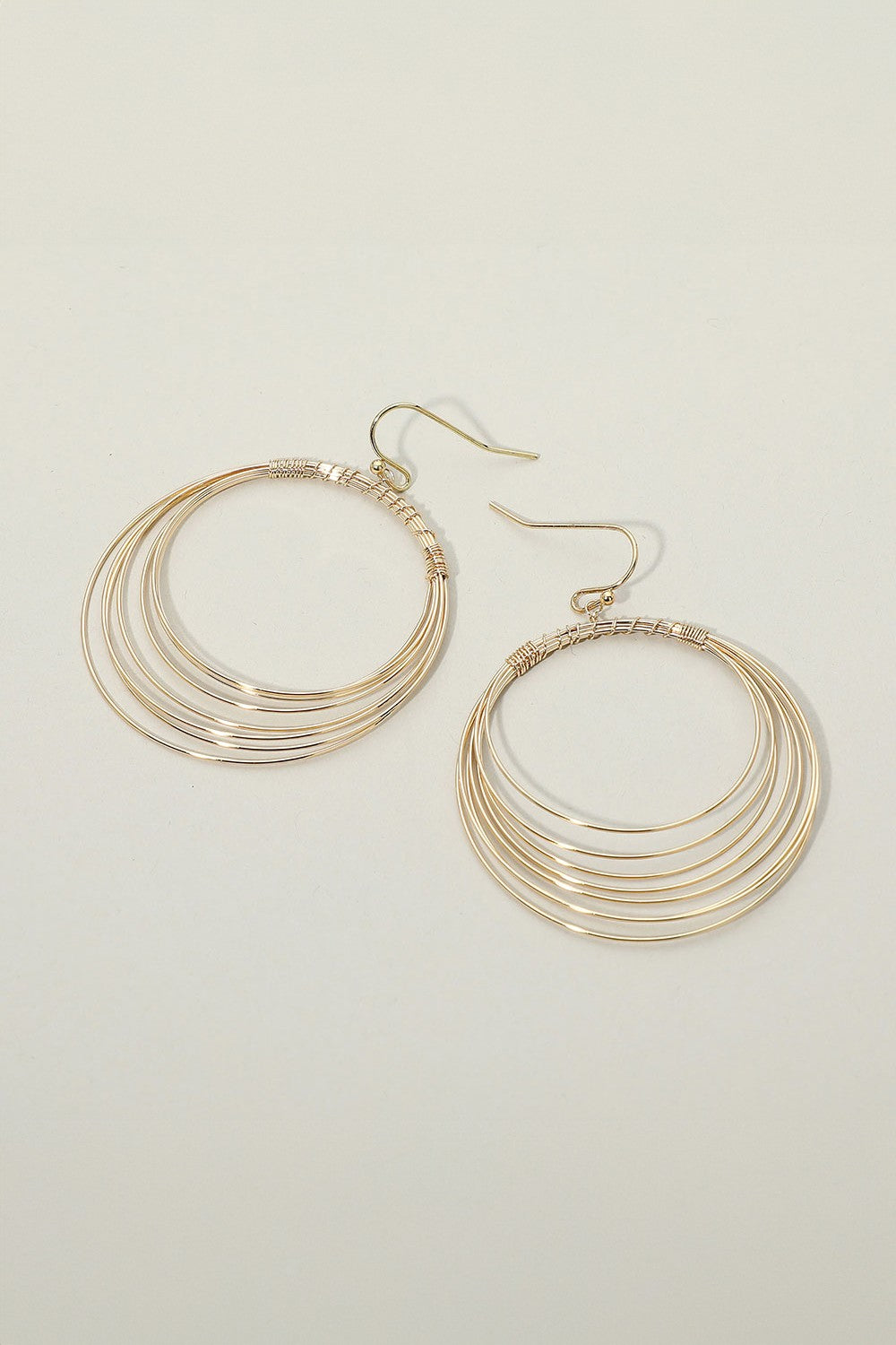 Hoop Drop Dangle Earrings - Gold