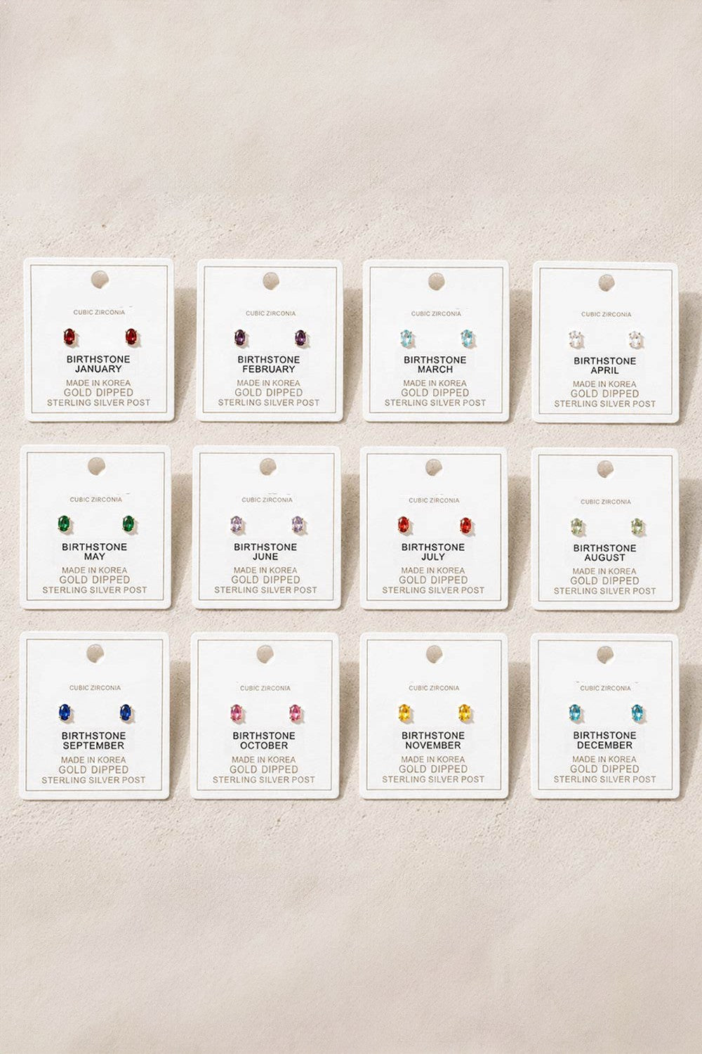 Birthstone Pendant Earrings