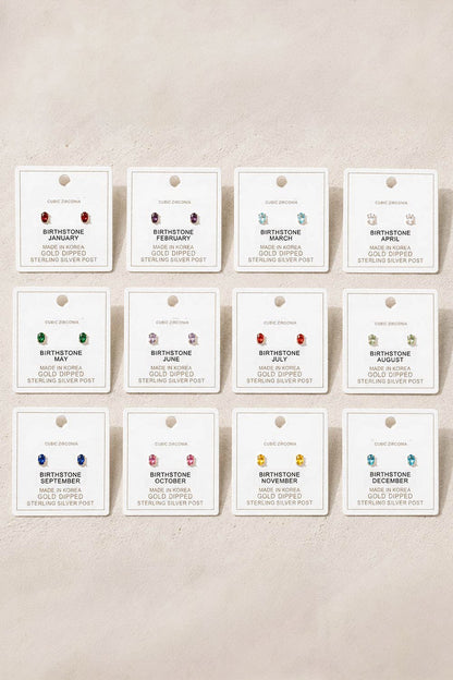 Birthstone Pendant Earrings
