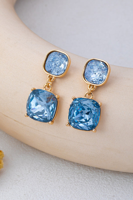 Shimmering Glass Dangle Earrings