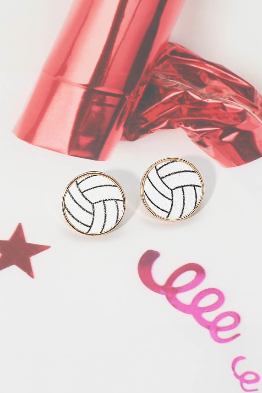 Volleyball Stud Earrings