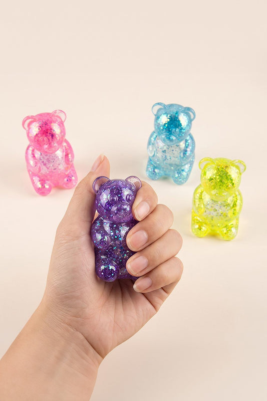 Glitter Gummy Bear Squishy (Randomized)