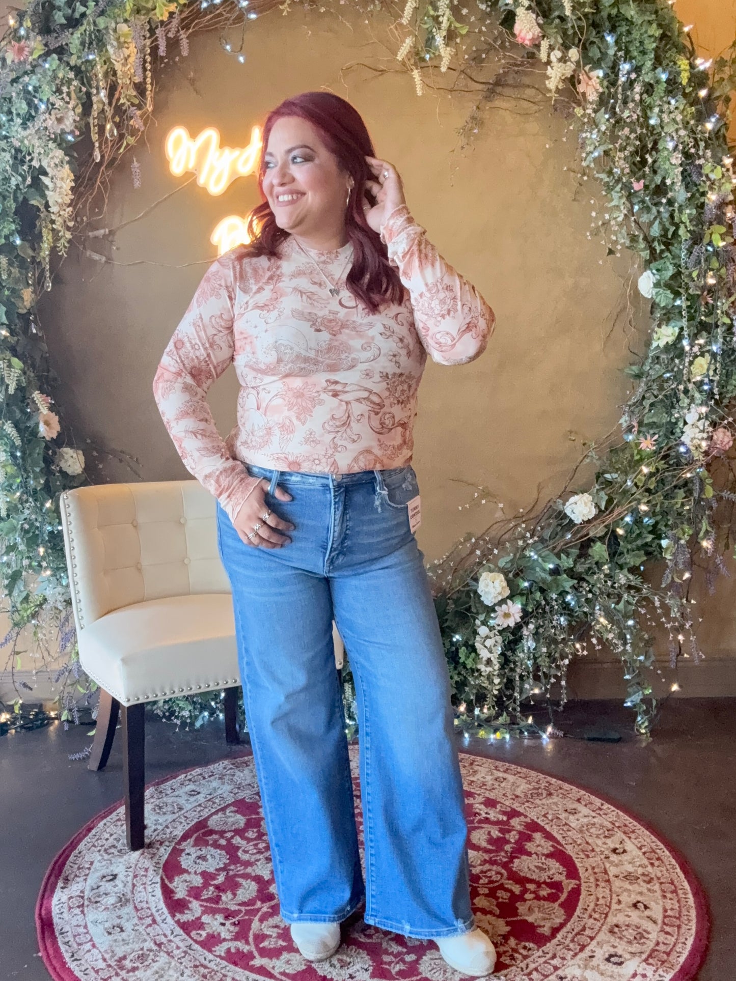 The Kinsley Tummy Control Wide Jeans - Medium
