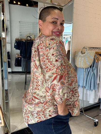Straight Outta Summer Blouse - Brown