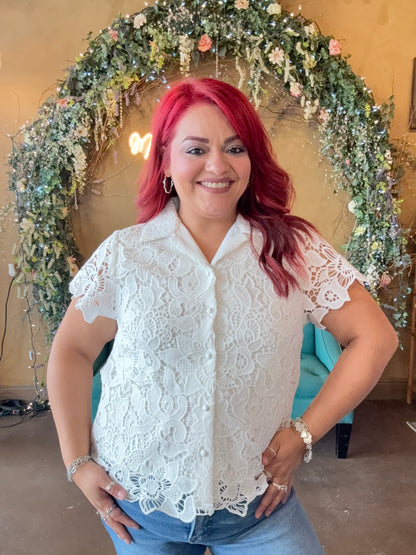 Flower Hour Eyelet Blouse