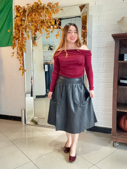 Hot for Fall Midi Skirt