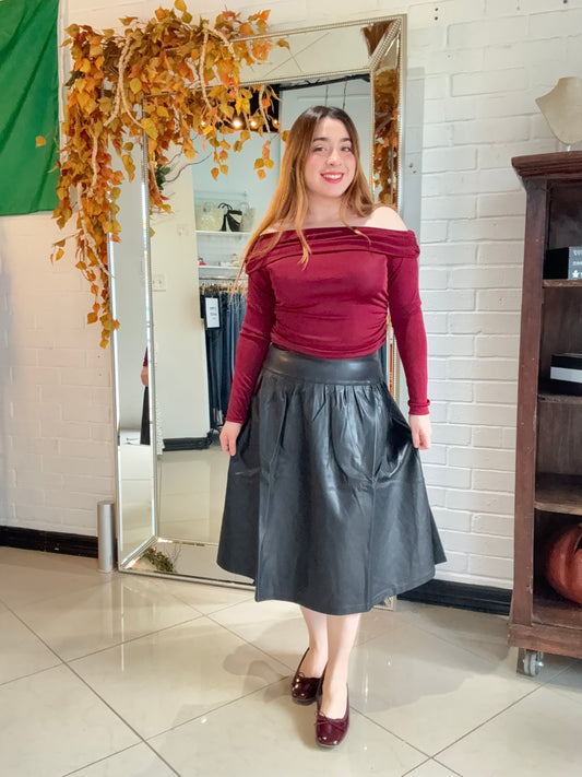 Hot for Fall Midi Skirt