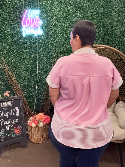 Easy Days Blouse - Lt. Pink