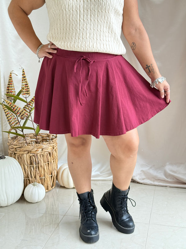 Cheers and Twirls Skort - Garnet