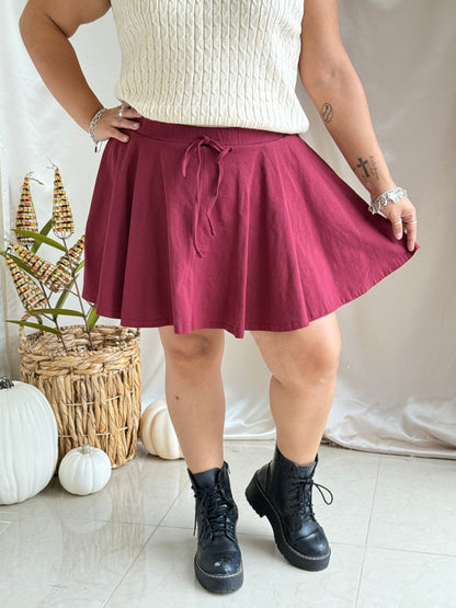 Cheers and Twirls Skort - Garnet