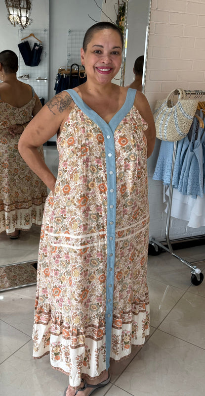 Denim Boho Midi