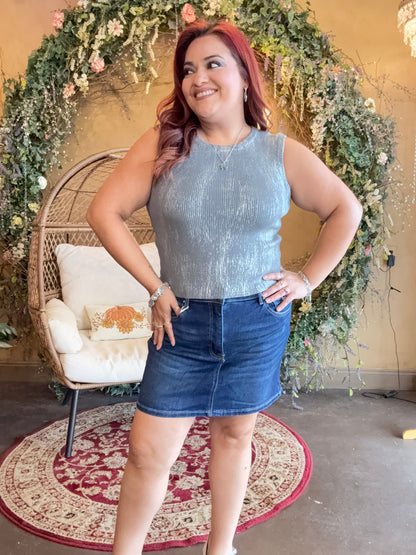 The Ava Mini Denim Skirt