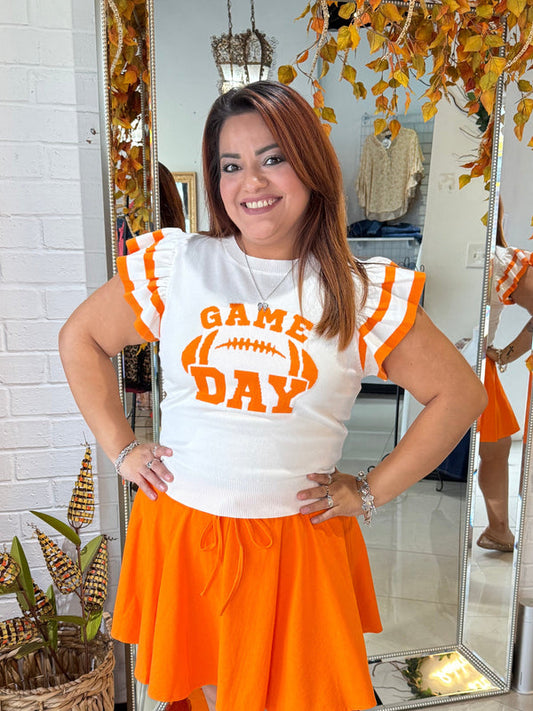 Game Day Ruffles Sweater Top