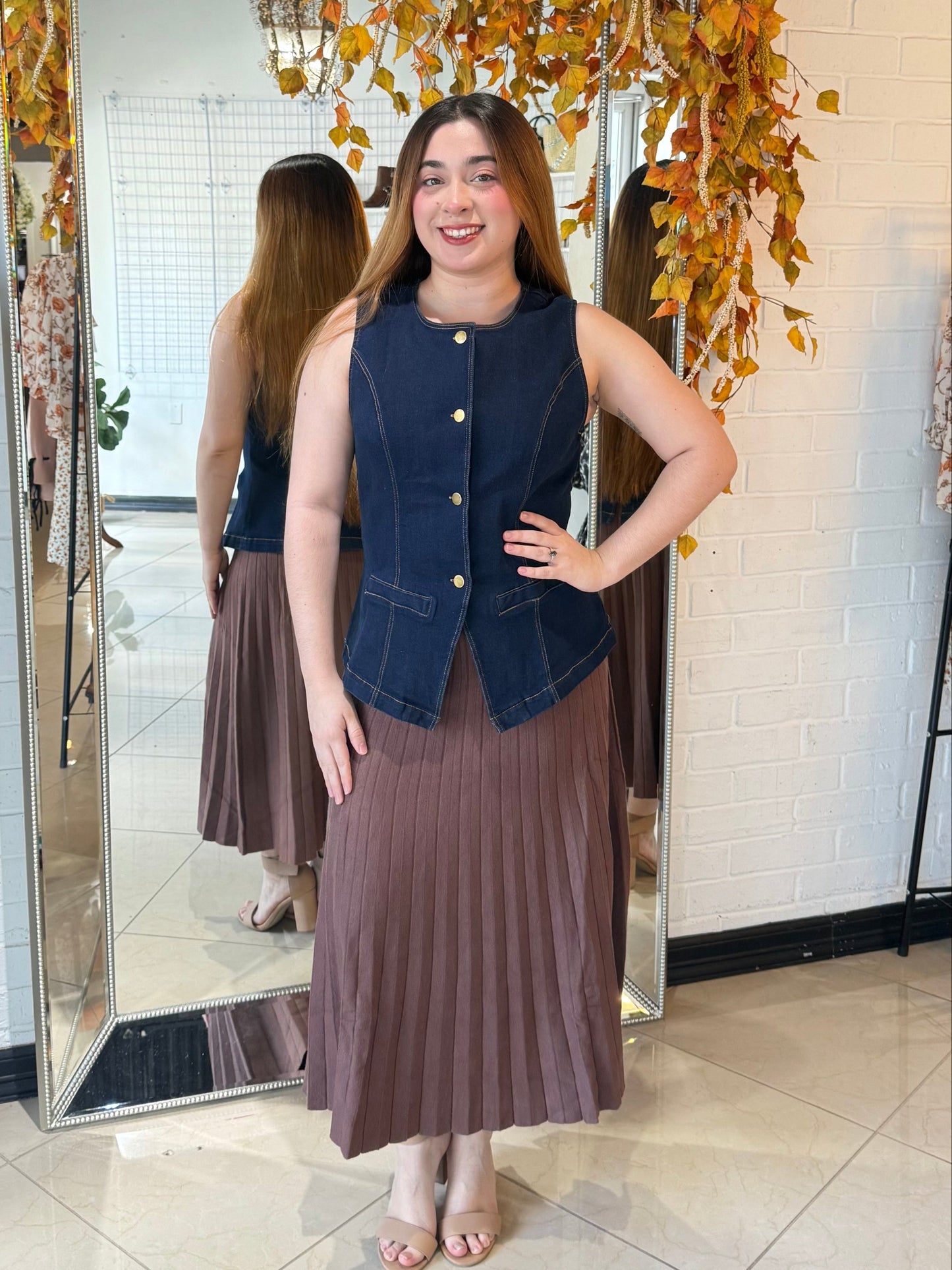 Sweet Chestnut Midi Skirt