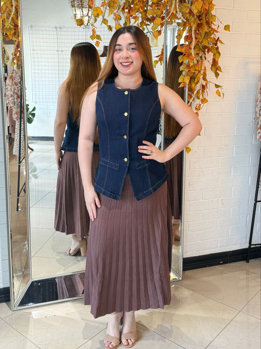 Sweet Chestnut Midi Skirt