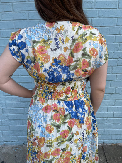 Pretty Blooms Midi Dress