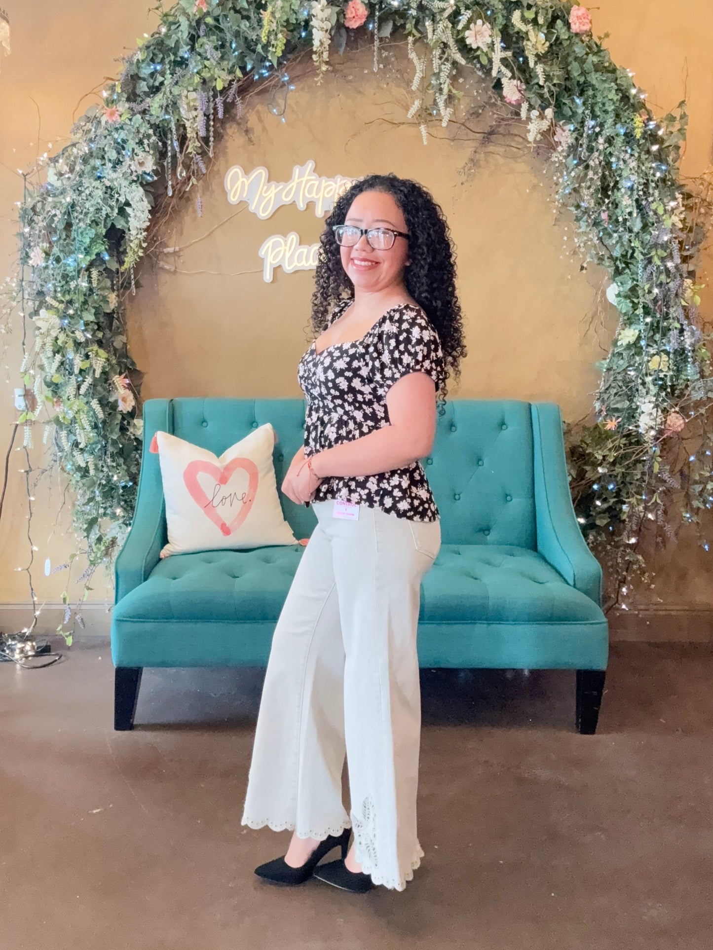 The Jasmine Eyelet Denim Pants