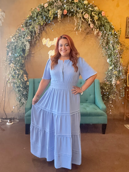 The Flowy Feeling Midi -Periwinkle