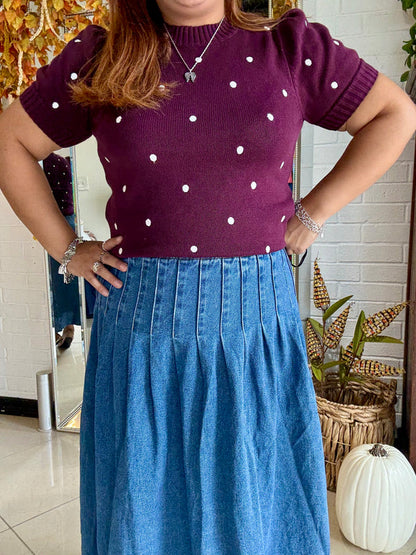 Denim Daydream Midi Skirt