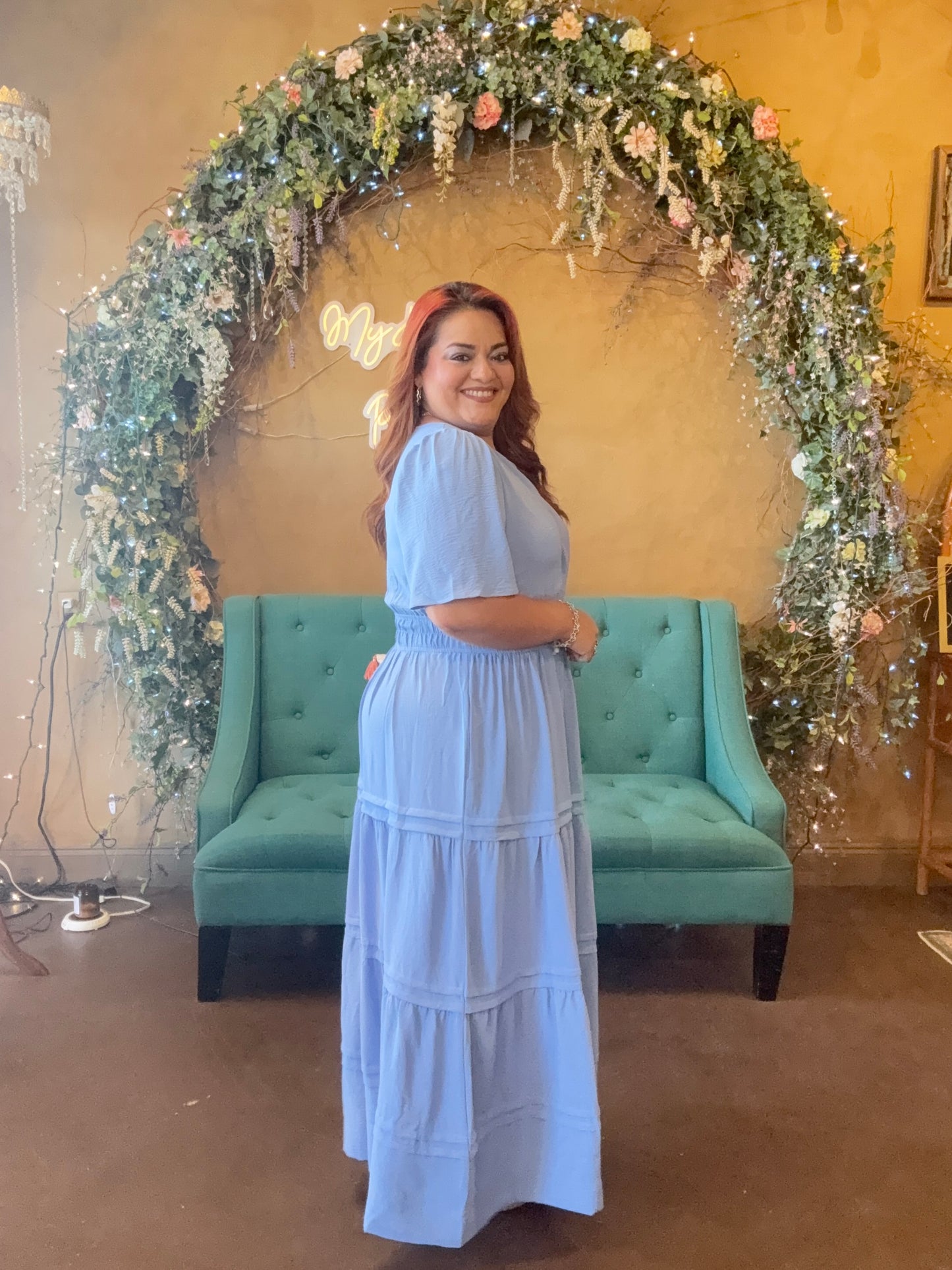 The Flowy Feeling Midi -Periwinkle