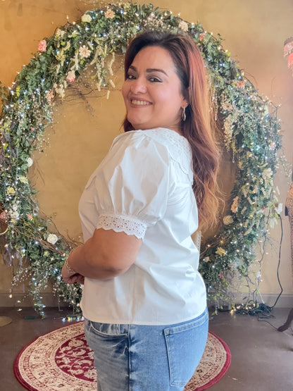 Peter Pan Eyelet Blouse