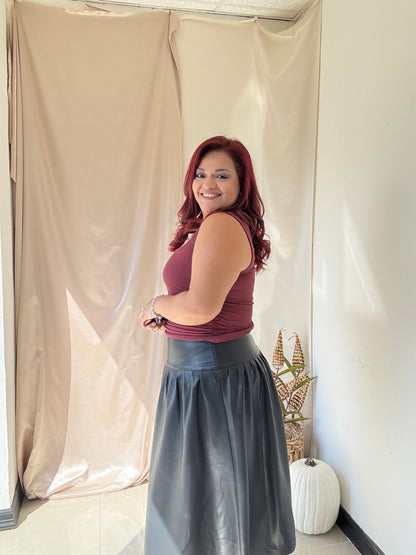 Hot for Fall Midi Skirt