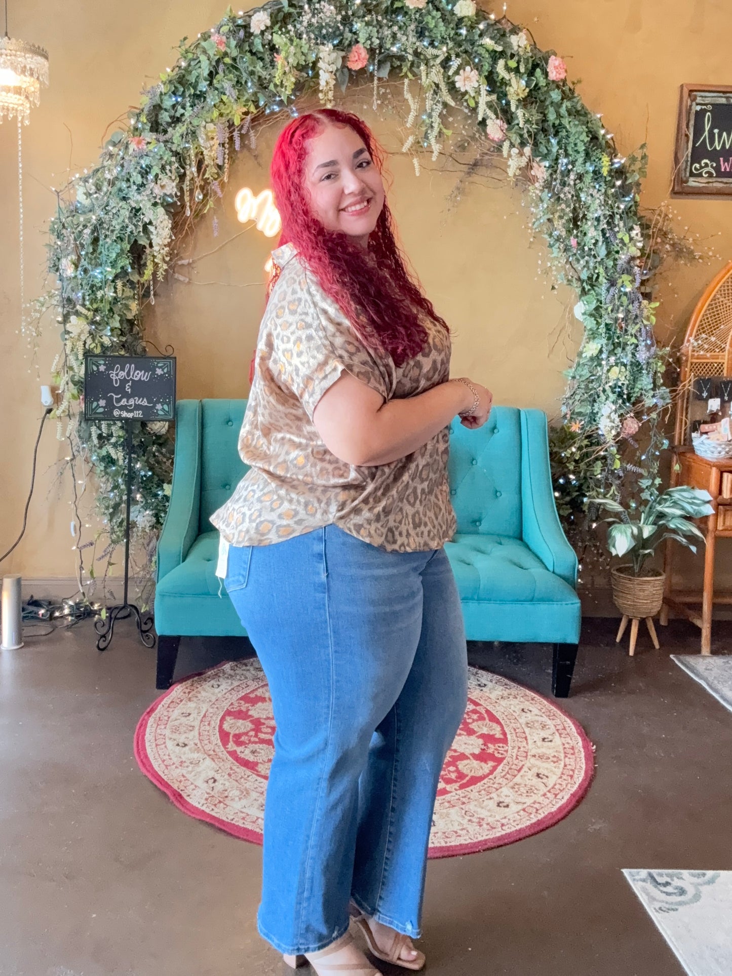 The Kinsley Tummy Control Wide Jeans - Medium