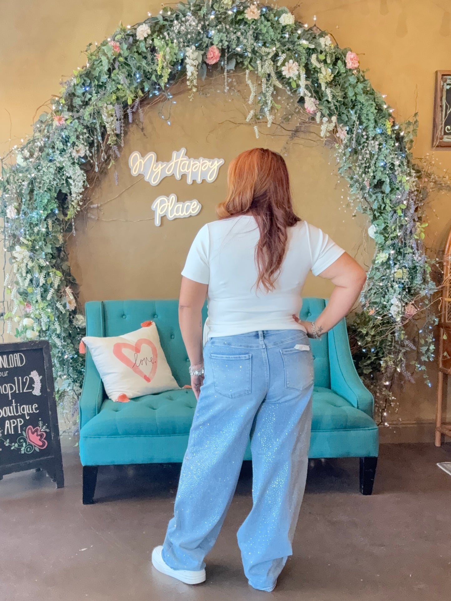 The Jenny Rhinestone Slouchy Barrel Jeans