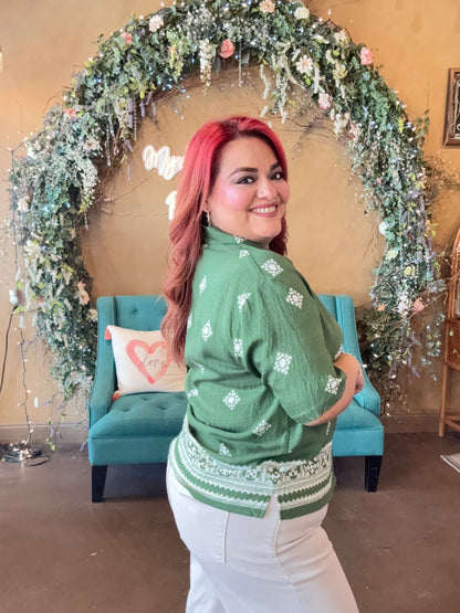 Sweet Escape Blouse - Green