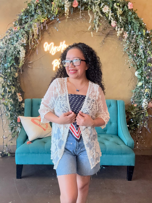 Vintage Rose Lace Cardigan