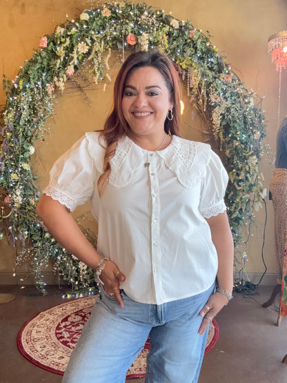 Peter Pan Eyelet Blouse