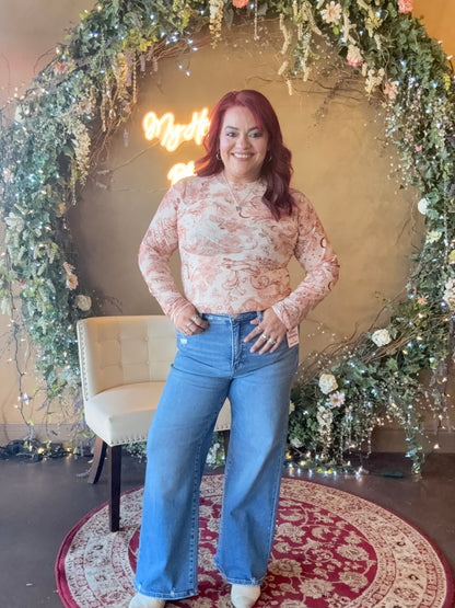 The Kinsley Tummy Control Wide Jeans - Medium