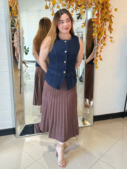 Sweet Chestnut Midi Skirt
