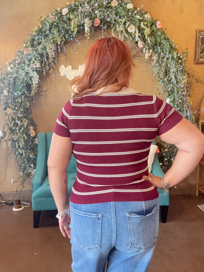 Closet Staple Top - Oxblood