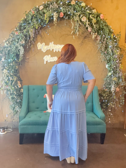 The Flowy Feeling Midi -Periwinkle