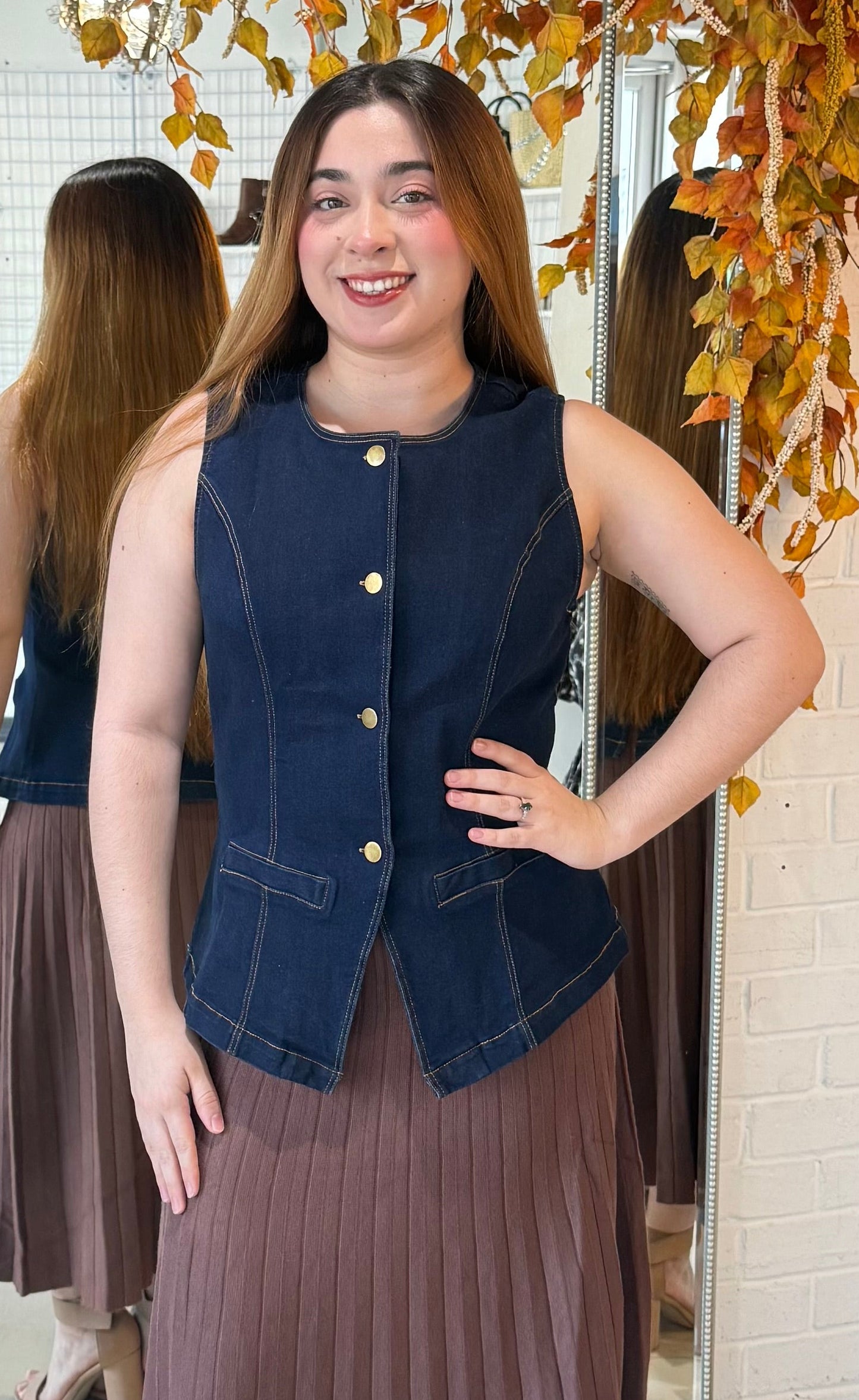 Chilly Chic Denim Vest