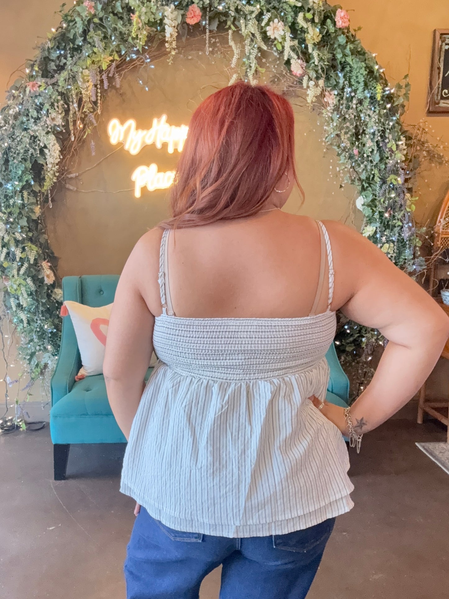 Seaside Sunday Peplum Top