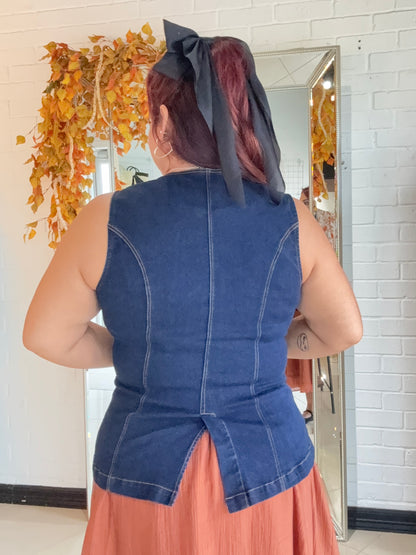 Chilly Chic Denim Vest