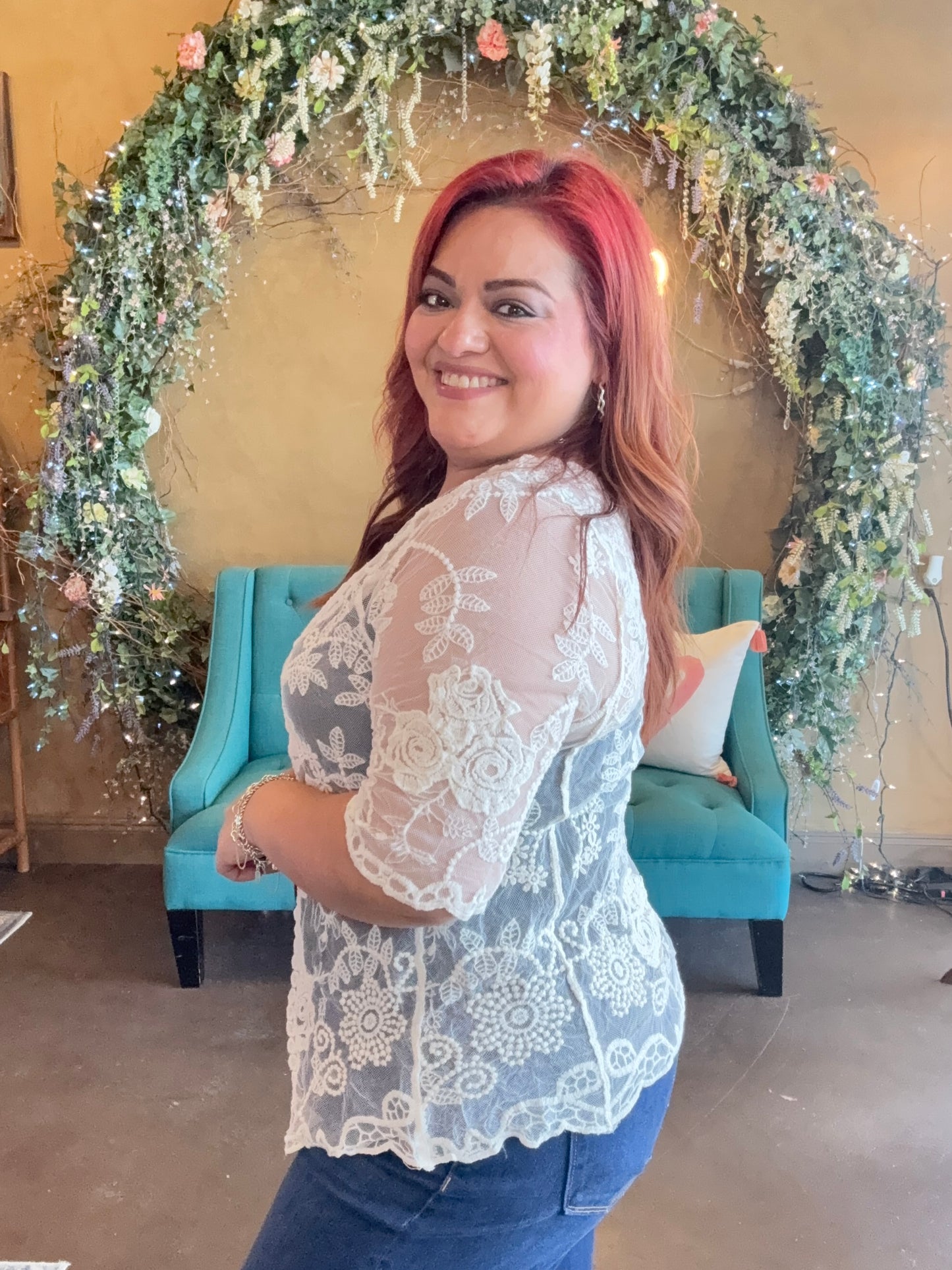Vintage Rose Lace Cardigan