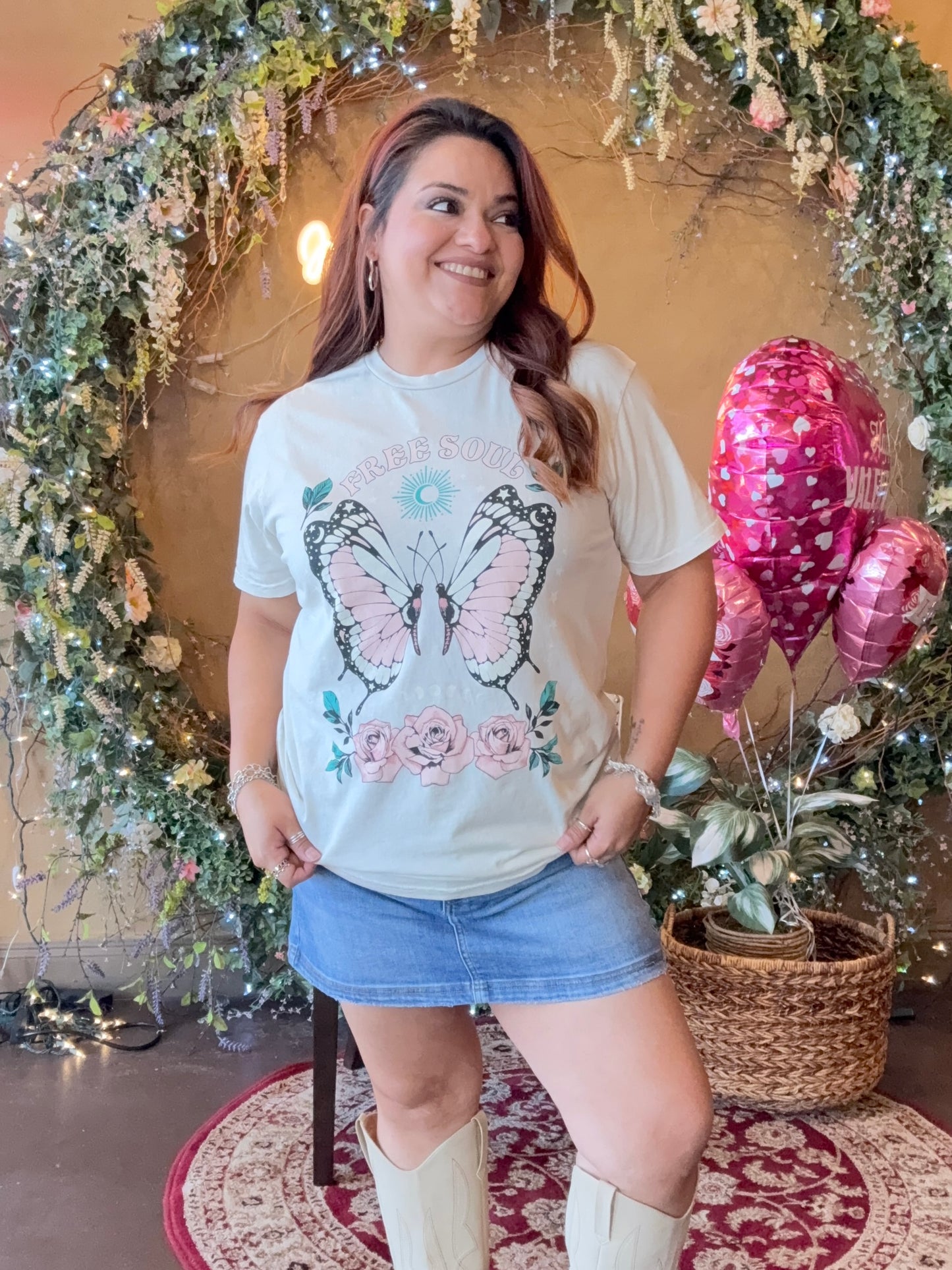 Free Soul Butterfly Graphic Top
