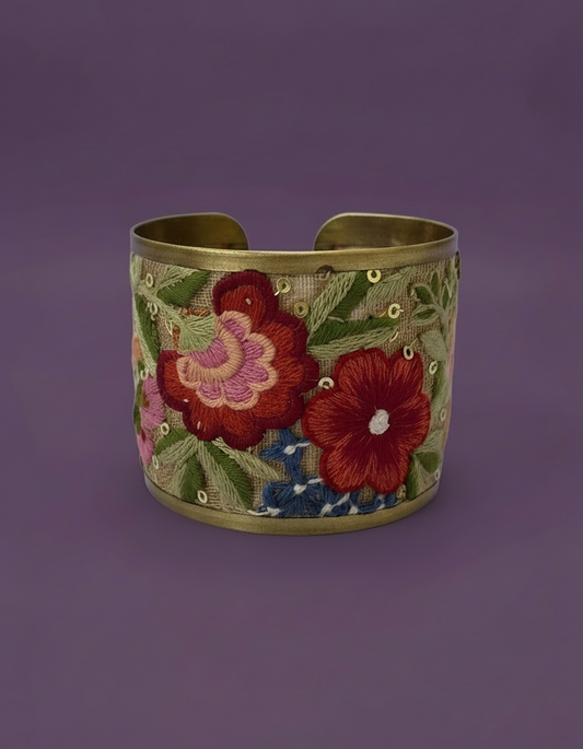 Embroidered Elegance Cuff - Multi